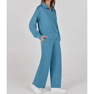 ชุดวอร์มแบบ unisex สำหรับออกกำลังกาย วิ่ง หรือใส่ลำลอง ชุดสองชิ้นขายาว แห้งเร็ว ยืดได้สี่ทิศทาง ระบายอากาศได้ดี มีไซส์พลัส - Product Image 4
