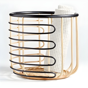 Cesto para la ropa sucia negro, cestas de almacenamiento de ratán natural, organizador para el hogar de la más alta calidad - Product Image 1