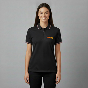 เสื้อโปโลผู้หญิงผ้าคอตตอนปิเก้ราคาส่งถูก พิมพ์โลโก้ตามสั่ง แขนสั้น ปกคอเสื้อพับได้ - Product Image 5