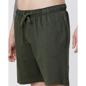 Pantalones Cortos Bermuda de Algodón para Hombre, Color Sólido, Cintura Elástica, Estilo Casual, Talle Medio, Tejido Transpirable - Product Image 6