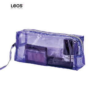 Estuches de lápices con cierre de cremallera transparente de PVC de alta capacidad Almacenamiento de gran tamaño para útiles escolares - Product Image 3