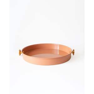 Plateau de service rond décoratif en émail, imprimé floral et oiseaux, plateau en métal de luxe pour table basse, décoration intérieure, article cadeau de fêtes - Product Image 5