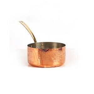 Casserole en cuivre pur martelé moderne BOLD BLOSSOM avec couvercle en acier inoxydable, compatible avec les cuisinières à gaz, taille personnalisable, respectueuse de l'environnement - Product Image 4