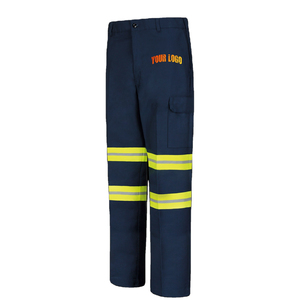Vêtements de travail d'hiver haute visibilité, pantalon en polyester réfléchissant imperméable, haute visibilité, sécurité CLASSE 2, pantalon de sécurité durable pour hommes, LED - Product Image 1
