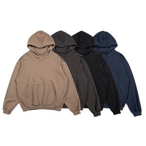 Sweat à capuche décontracté pour homme en coton épais de haute qualité, coupe ample, manches longues, avec poche avant, idéal pour l'automne et l'hiver au quotidien - Product Image 1
