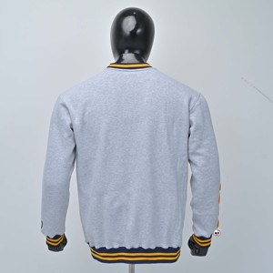 Sweat-shirts pour hommes de haute qualité, gris, col rond, coupe classique, en coton tricoté, couleur unie, décontracté, pour l'automne, les voyages et les activités de plein air - Product Image 4