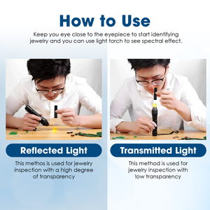 Spectroscope à prisme professionnel de haute précision, outil d'identification des pierres précieuses, 400-700 nm, mise au point réglable - Product Image 6