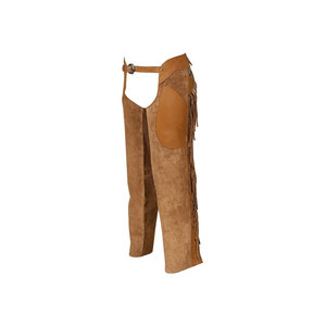 Suede <b>Equestrian</b> Pants With Fringe And Adjustable Strap For Horse Riding - Product Image 1