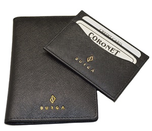 BURGA Minimalist Genuine Leather Card Holder Black Credit Card <b>Case</b> Slim Wallet Front Pocket Design - Product Image 6