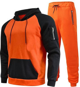 Conjunto deportivo de invierno para hombre, estilo moderno, holgado, cálido, con sudadera con capucha y cremallera, pantalones jogger, para gimnasio y deportes. - Product Image 6