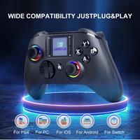 Console de jeu GAMINJA avec écran intelligent de 1,44 pouce, manette de jeu sans fil BT pour Switch P4 iOS Android, joystick double Hall