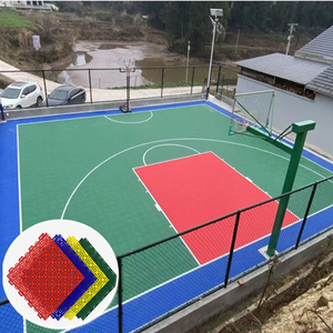 Dalles de sol en plastique pour terrain de pickleball PP, dalles de sol pour terrain de basketball extérieur, résistantes aux intempéries, 12"x12" - Product Image 1