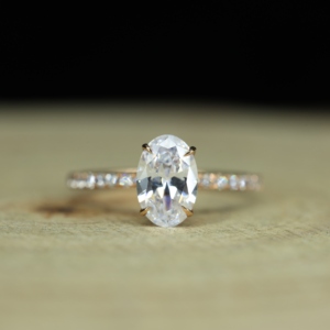 925 <b>Sterling</b> <b>Silver</b> Oval Moissanite Claw Setting Bride Jewelry <b>Set</b> Wedding <b>Rings</b> IGI Certified Luxury Valentine's Day Gift - Product Image 1