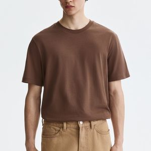 เสื้อยืดคอตตอนผู้ชายพรีเมียมลำลอง คอกลม แขนสั้น สไตล์สตรีทแวร์เรียบง่าย รับสกรีนโลโก้ ขายส่ง - Product Image 5