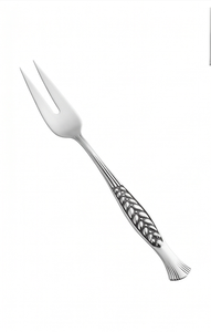 Contemporary Designer Fork With Artistic Handle In Silver Finishing Great For Table Decor Events And <b>Gift</b> <b>Hampers</b> - Product Image 4