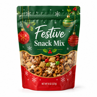 Sachet d'emballage alimentaire refermable personnalisé, pochette imprimée sur mesure, fournisseur en gros pour bonbons, granola et noix