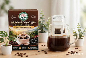 Bolsas de Café de Goteo de Vietnam - Café Robusta 15g por bolsa 10 bolsas por caja Uso Hotelero OEM/ODM Disponible Empaque Personalizado - Product Image 6