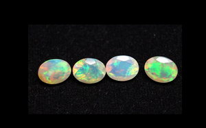 Opale d'Éthiopie authentique, pierre précieuse ovale 6x4mm, opale d'Éthiopie taillée en facettes, pierre en vrac à prix de gros - Product Image 1