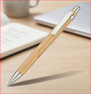 Stylo bille en bambou, instrument d'écriture de bureau écologique, style simple, cadeau promotionnel - Product Image 5