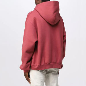 Premium Hoodies Men Drop Shoulder 100% Cotton Pullover <b>Warm</b> Wholesale Custom Printing Embroidery Hoodies DTG DTF - Product Image 4