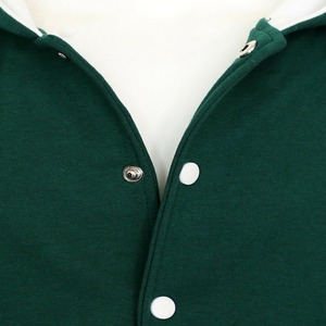 Custom Hooded Varsity <b>Jacket</b> Snap Button <b>Baseball</b> Letterman <b>Jacket</b> OEM Private Label Streetwear College Outerwear - Product Image 5