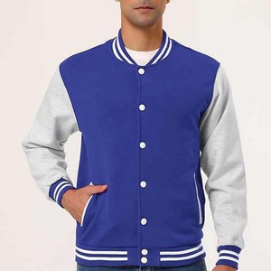 Men's College Style Varsity <b>Jacket</b> Stand Collar Letter Pattern Embroidered Stitching Loose Fit High Street Design for <b>Winter</b> - Product Image 5