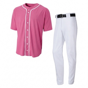Breathable Team <b>Baseball</b> Apparel <b>Set</b> Short Sleeve Sports Jersey with Matching Athletic Bottoms - Product Image 5