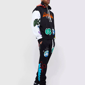 Conjunto de Sudadera con Capucha Oversize de 330 g/m² con Logotipo Personalizado, Impresión DTG, Pantalones Deportivos de Dos Piezas, Conjuntos Deportivos Personalizados para Hombre y Mujer - Product Image 5