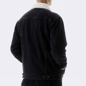 New Design Eco-Friendly Breathable <b>Denim</b> <b>Jackets</b> Men Stylish Winter Stand Collar Inside Fur Custom Logo Jeans <b>Denim</b> Fur <b>Jackets</b> - Product Image 2