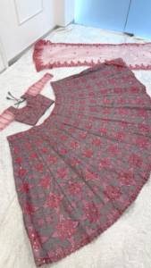 Leranath Fashion Indian Ethnic Designer Pink Sequins Thread Work <b>Lehenga</b> Choli Wedding Wear <b>Women</b> Fancy Outfit Floor Length Fit - Product Image 6