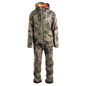 Ensemble veste et pantalon de travail haute visibilité pour homme, camouflage orange, polyester respirant, certifié CE, impression par transfert thermique - Product Image 4