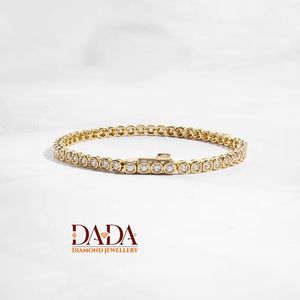 Classic Round Diamond Tennis <b>Bracelet</b> for Women Lab Grown Diamond Elegant Bridal Jewelry Stackable Fashion <b>Bracelet</b> - Product Image 4