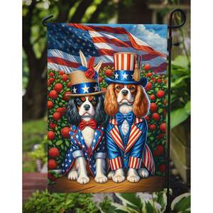 All American Cavalier Spaniel Multicolor <b>Garden</b> <b>Flag</b> Mailbox Decorative Yard Banner for Patio Artwork Flower Beds <b>Garden</b> Size - Product Image 3