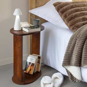 Mesa de Noche Vandana Vista Hexa de Madera de Mango - Product Image 5