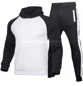 Conjunto Deportivo Informal para Hombre, Sudadera con Capucha y Pantalones Jogger de Forro Polar de Algodón, Diseño de Contraste de Color, Ecológico, para Invierno - Product Image 3