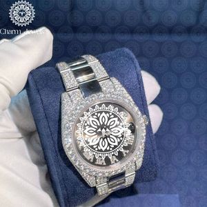 Montre pour homme Charm Jewells en acier inoxydable, boîtier de 40 mm, cristal saphir, mouvement mécanique analogique, luxe, mode, lumineuse, 10 bars - Product Image 4