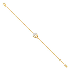 Bracelet minimaliste à chaîne de diamants entrelacés en forme de cercle - Product Image 4
