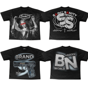 T-shirt le plus vendu avec logo personnalisé, 100 % coton épais, coupe oversize à épaules tombantes, style streetwear décontracté, marque de mode - Product Image 2