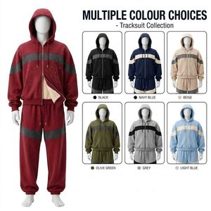 Custom Men's Cotton Sportswear Suit Vintage Winter Athletic Tracksuit - Product Image 3