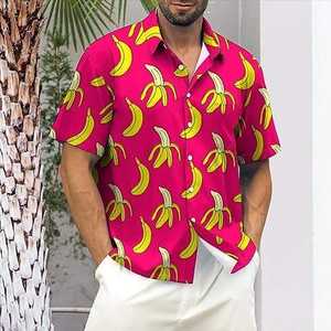 Camisa Casual de Hombre Ecosunny con Botones, Estampado Moderno para Verano, 100% Poliéster, para Halloween, Acción de Gracias, Navidad - Product Image 4