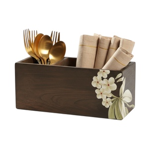 Soporte de madera para cubiertos, decoración elegante para oficina y accesorios, perfecto para organizar utensilios de cocina y vajilla de comedor - Product Image 1