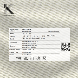 Nouveau style de tissu pour fournisseurs : Tissu pour pantalon 100 % coton TECH, tissus imperméables pour vêtements - Product Image 4