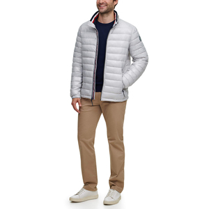 Men's Winter Hooded Insulated <b>Zip</b>-<b>up</b> <b>Jacket</b> High Street Style Waterproof Windproof Warm Puffer Worsted Fabric Reversible Fortleo - Product Image 2