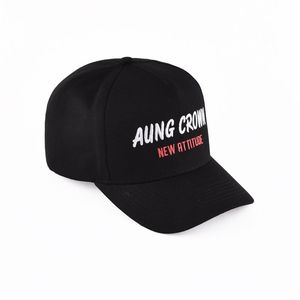 Casquette de baseball noire Aung Crown à 6 panneaux, broderie tigre, unisexe, style sportif, lettres, décontractée, casquette de papa - Product Image 4