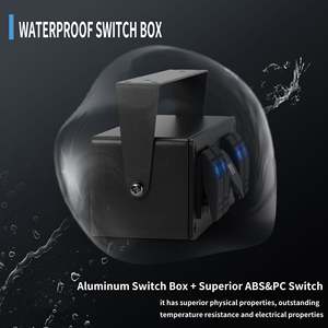 4 Gang Rocker <b>Switch</b> Box Dual <b>USB</b> Charger QC3.0 Voltmeter Blue LED Car Dashboard Panel Auto <b>Switches</b> - Product Image 2