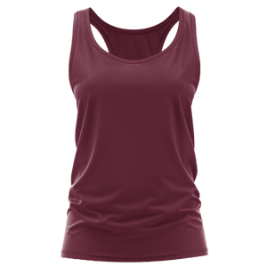 เสื้อกล้ามถักเนื้อผ้าฝ้าย 100% ระบายอากาศได้ดีสำหรับผู้หญิง ทรง Racerback เหมาะสำหรับออกกำลังกายและเล่นกีฬา - Product Image 1