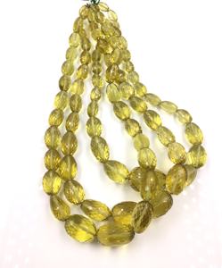 Cuentas de cuarzo miel natural facetadas en forma ovalada, cuentas de piedras preciosas para la elaboración de joyería fina. - Product Image 2