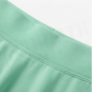 Jupe courte trapèze pour femme, couleur unie, taille élastique, confortable, décontractée, vert menthe, tissu Spandex Polyester - Product Image 4