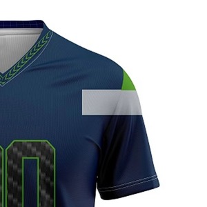 Maillots de football américain en gros, personnalisables, impression par sublimation intégrale, design club, sport décontracté, 100% polyester, coupe courte - Product Image 5