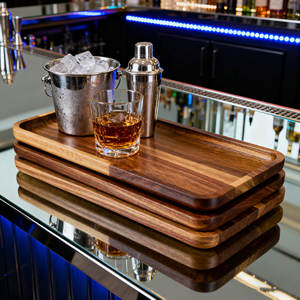 Acacia Wood Plant Pattern Rectangular <b>Storage</b> Platters <b>Trays</b> for Home Decor Food Vegetables Fruit-Anniversary & Bar Mitzvah Gift - Product Image 5